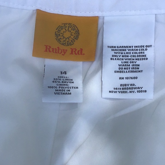 Ruby Rd. Ankle Length Pants w/ Embellishments  14 - Picture 2 of 2